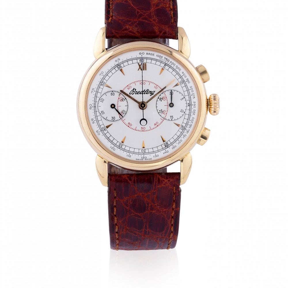 Breitling Chronograph Limited Edition Pink Gold Lot 50