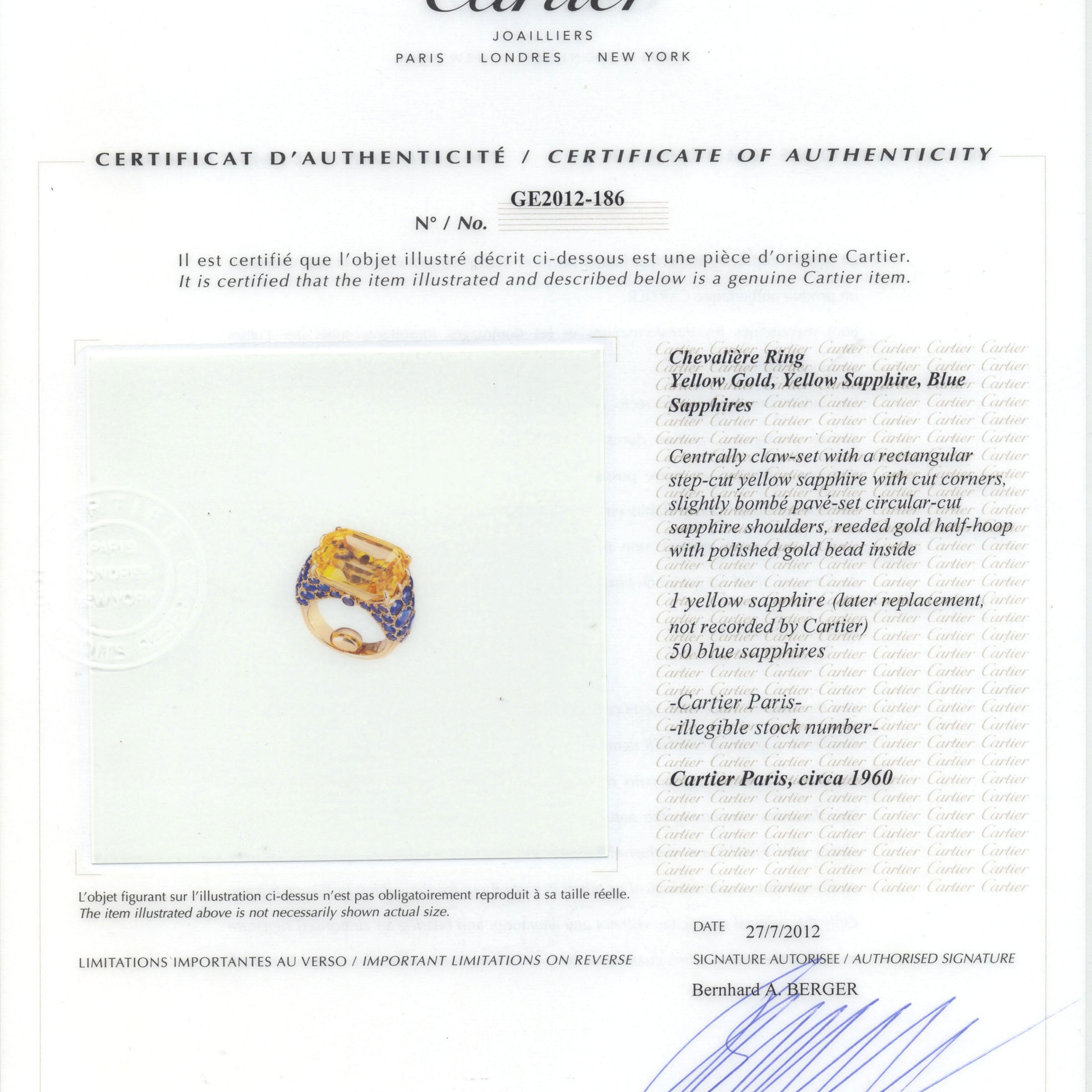 cartier replacement certificate